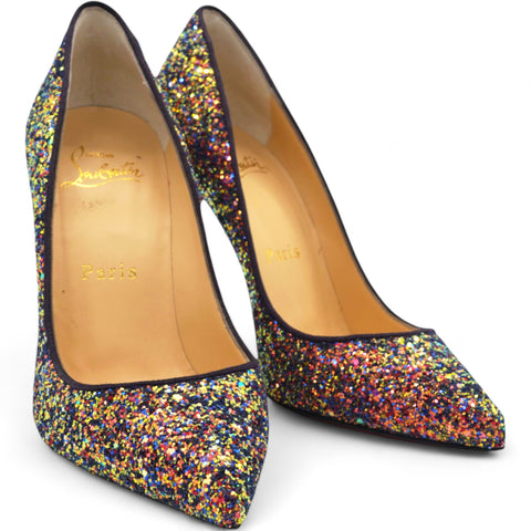 Christian Louboutin Glitter Milkyway Pigalle Follies 100 Pumps Multicolor Size 34.5 