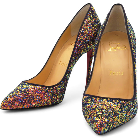 Christian Louboutin Glitter Milkyway Pigalle Follies 100 Pumps Multicolor Size 34.5 