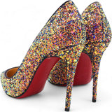 Christian Louboutin Glitter Milkyway Pigalle Follies 100 Pumps Multicolor Size 34.5 