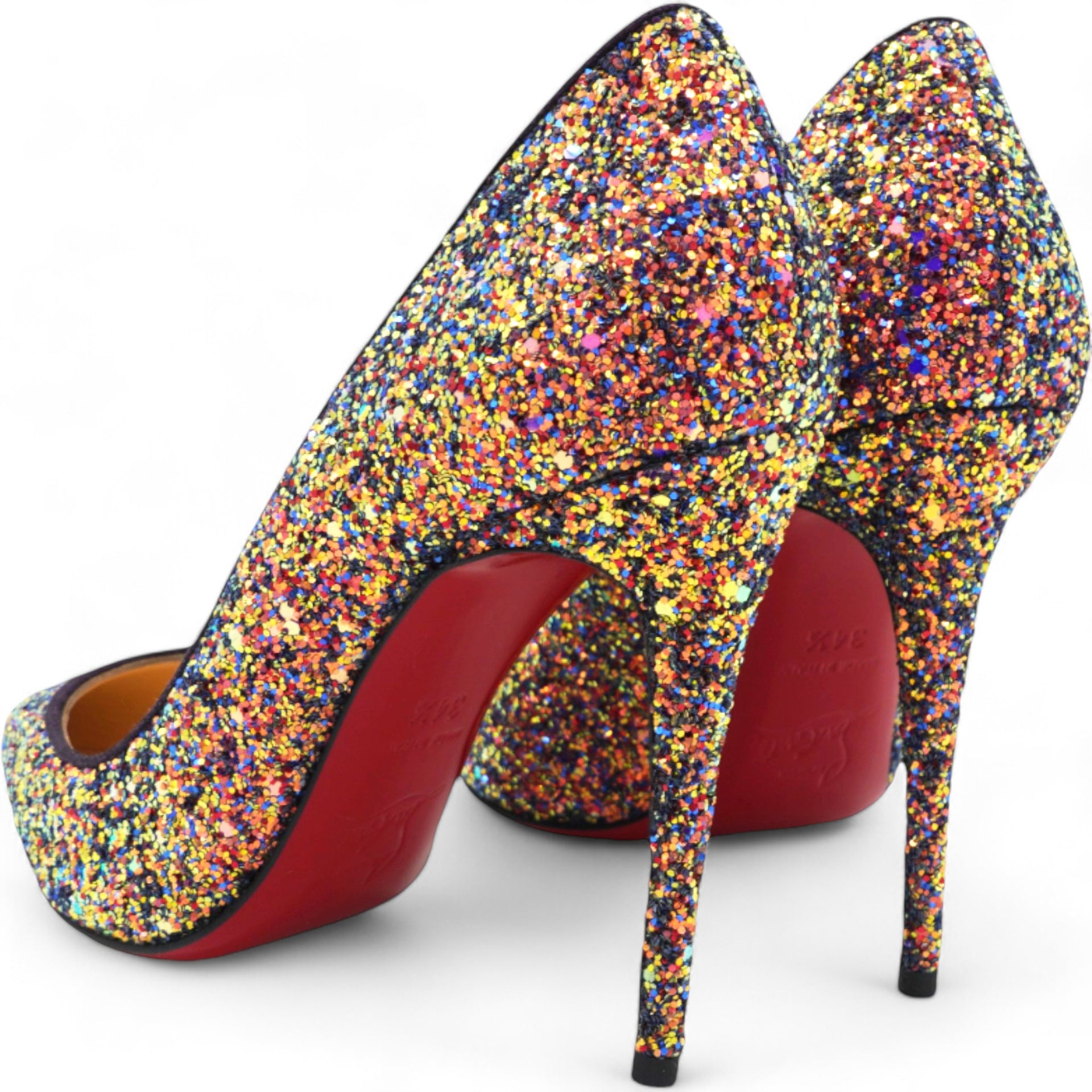 Christian Louboutin Glitter Milkyway Pigalle Follies 100 Pumps Multicolor Size 34.5 