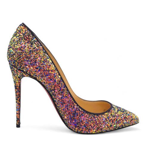 Christian Louboutin Glitter Milkyway Pigalle Follies 100 Pumps Multicolor Size 34.5 