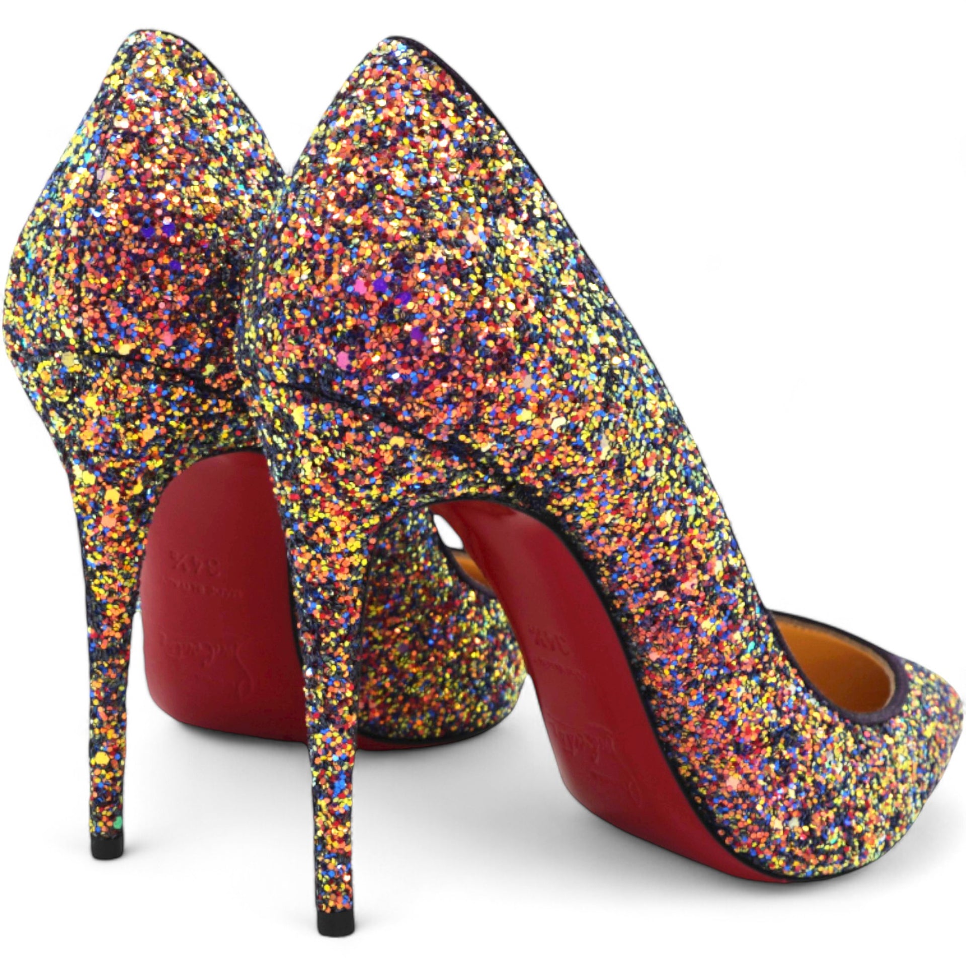 Christian Louboutin Glitter Milkyway Pigalle Follies 100 Pumps Multicolor Size 34.5 