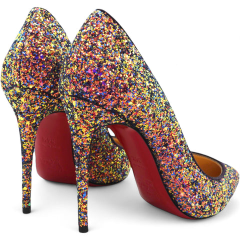 Christian Louboutin Glitter Milkyway Pigalle Follies 100 Pumps Multicolor Size 34.5 