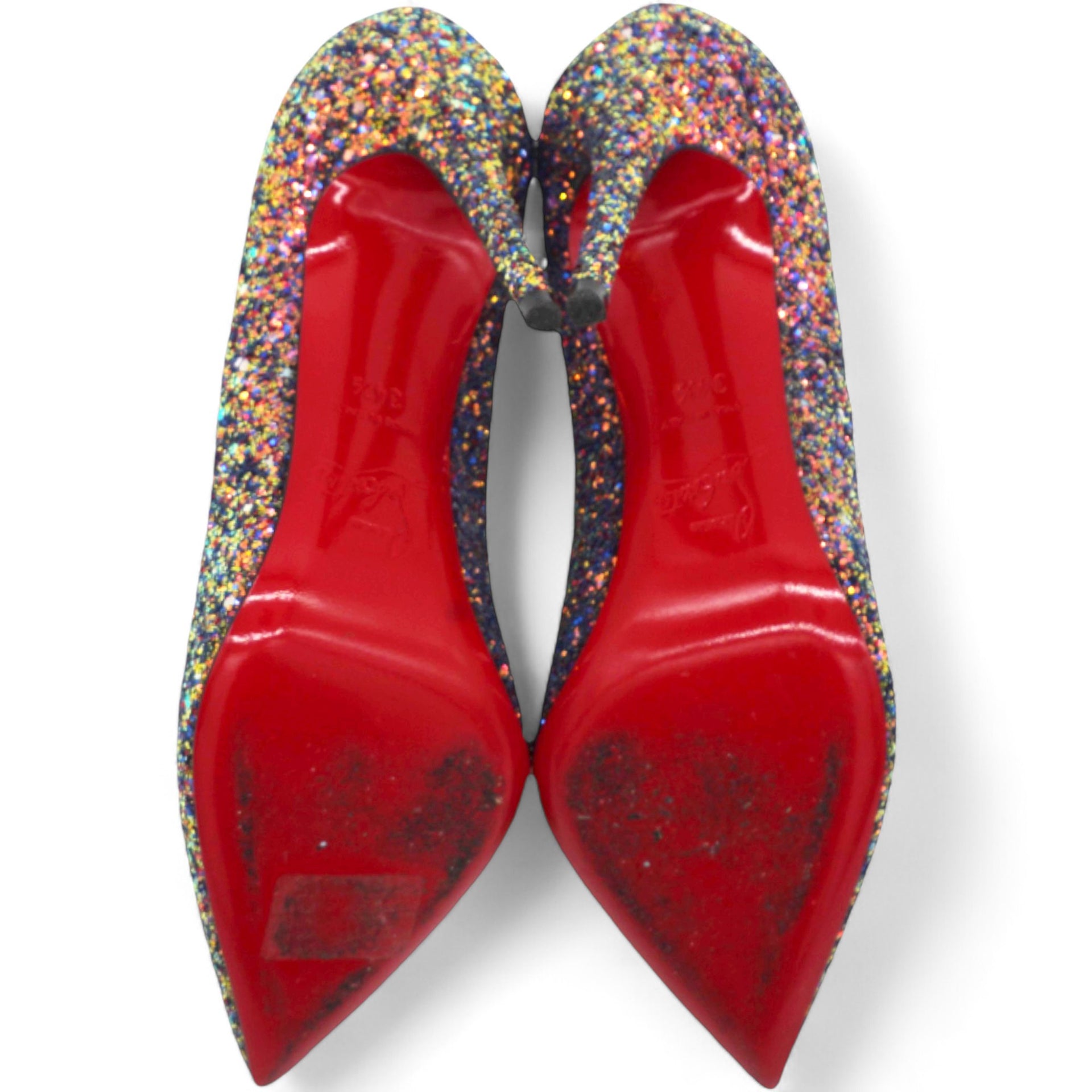 Christian Louboutin Glitter Milkyway Pigalle Follies 100 Pumps Multicolor Size 34.5 