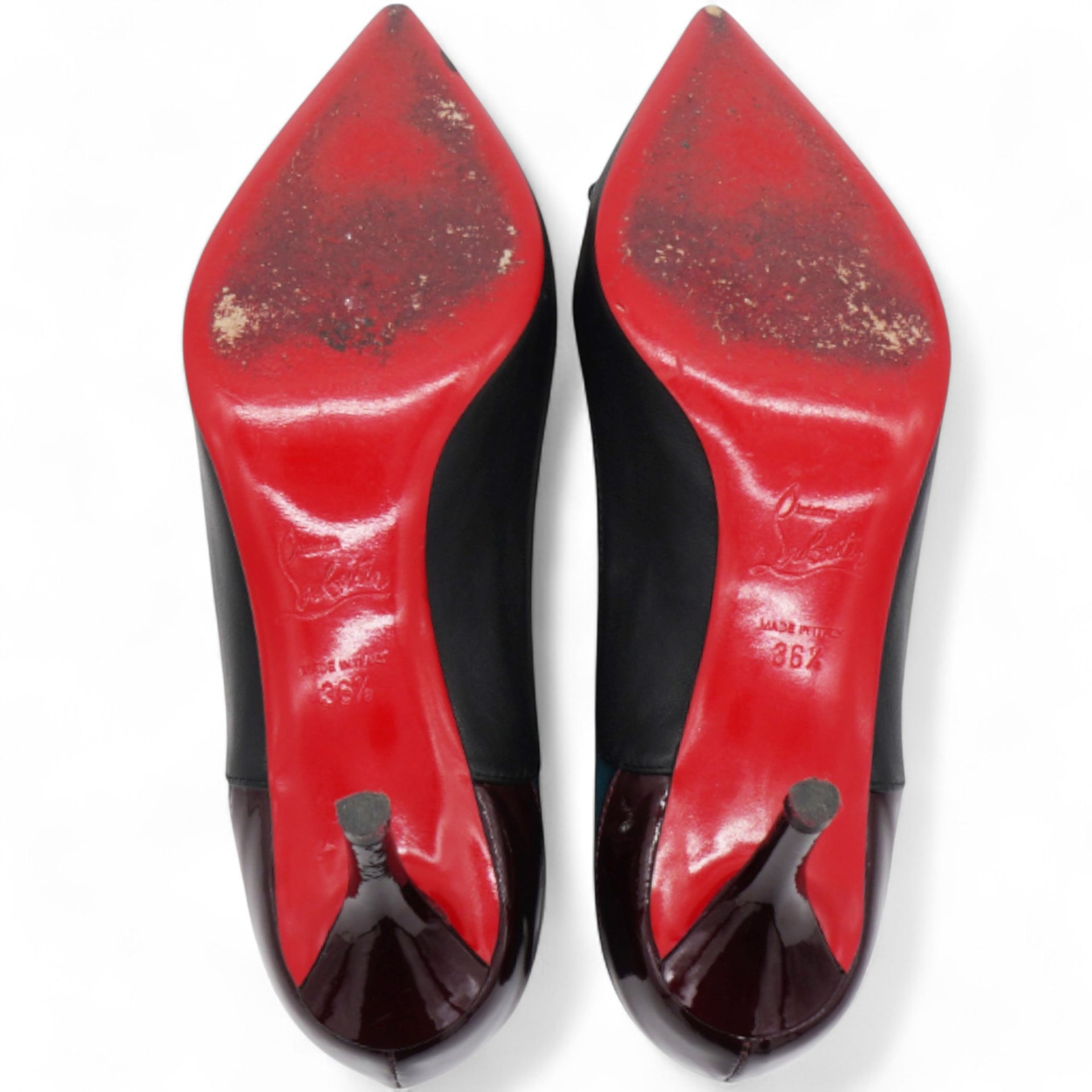 Christian Louboutin Nappa Patent Tudorchic 70 Pumps Black Size36.5 