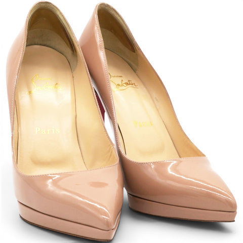 Christian Louboutin Patent Bianca Pumps Nude Size37 