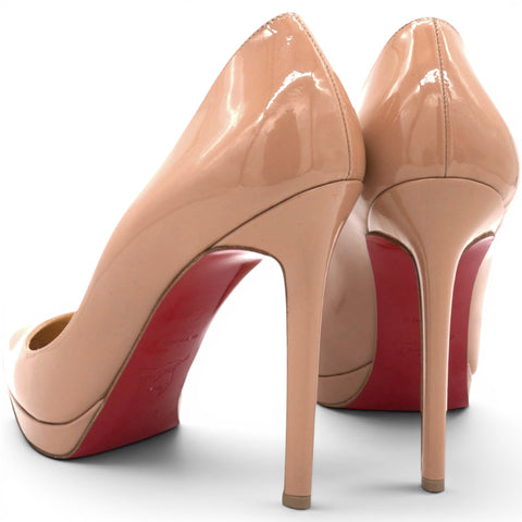 Christian Louboutin Patent Bianca Pumps Nude Size37 