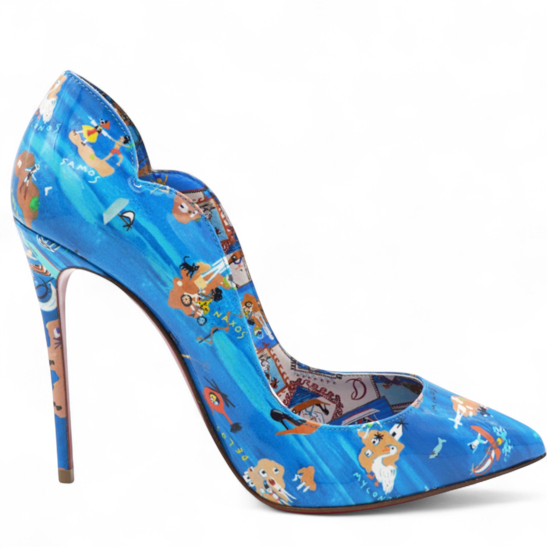 Christian Louboutin  Patent Loubi Odyssey Hot Chick Pumps Multicolor Size37.5 