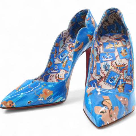Christian Louboutin  Patent Loubi Odyssey Hot Chick Pumps Multicolor Size37.5 
