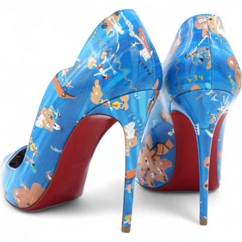 Christian Louboutin  Patent Loubi Odyssey Hot Chick Pumps Multicolor Size37.5 