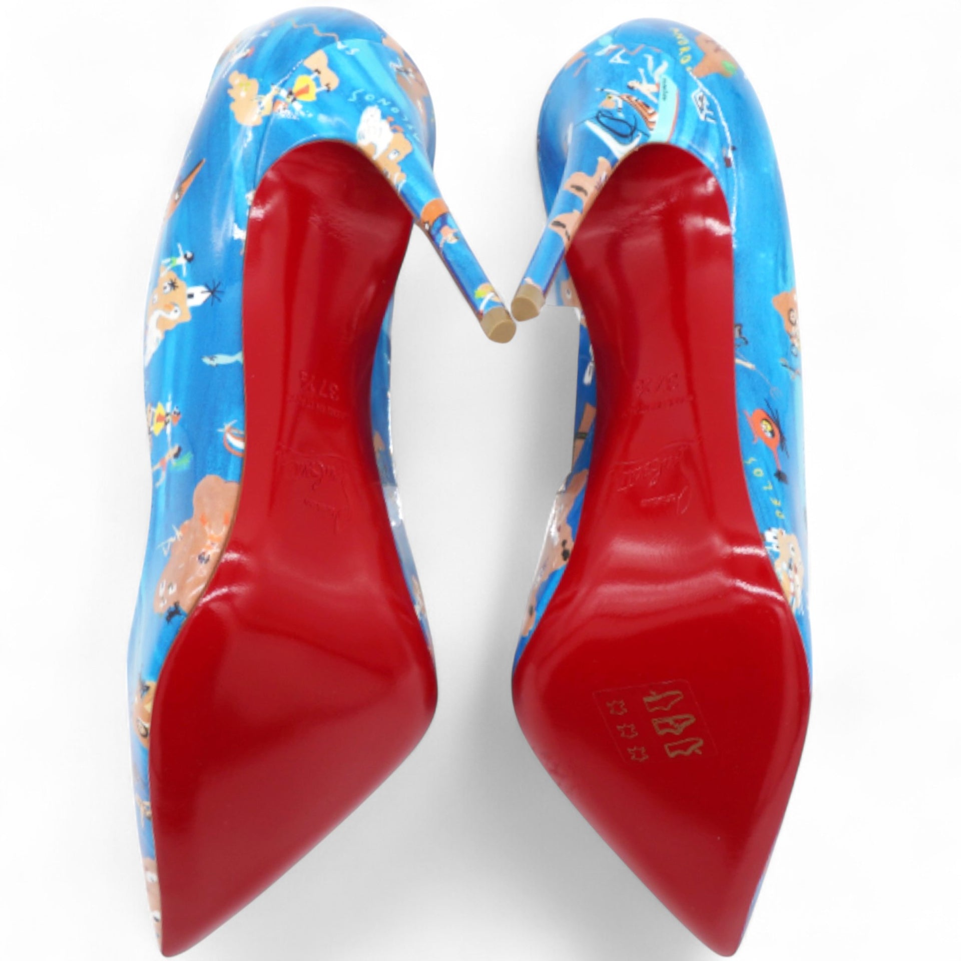 Christian Louboutin  Patent Loubi Odyssey Hot Chick Pumps Multicolor Size37.5 