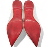 Christian Louboutin Silver Flat Point Toe Shoe Size34 