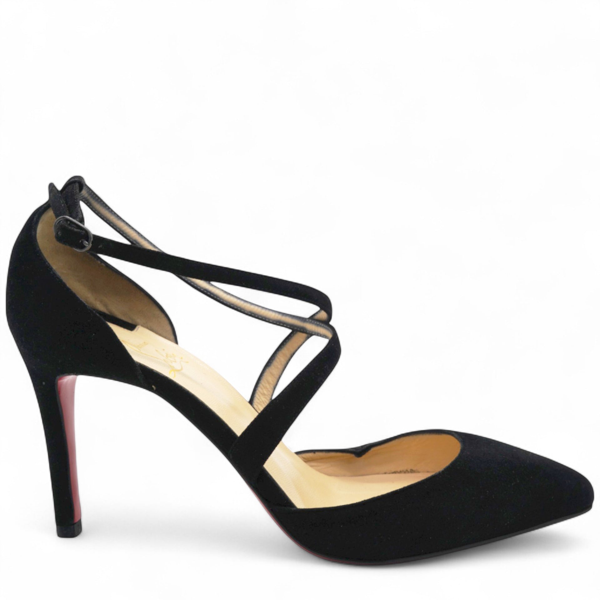 Christian Louboutin Suede Maltaise Pumps Black Size37 