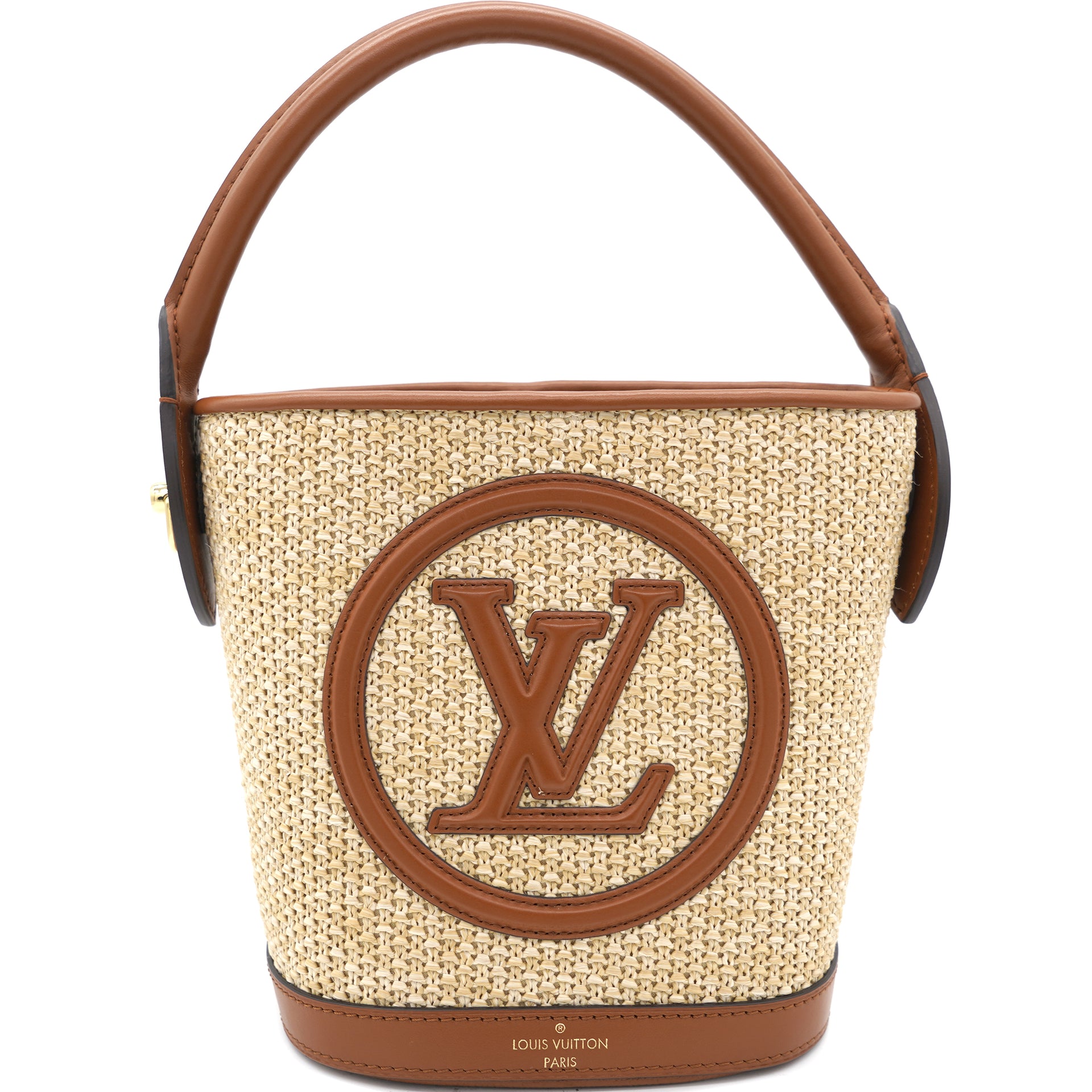 Shopbop Archive Louis Vuitton Raffia Petit Bucket Bag - ShopStyle