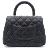Caviar Quilted Extra Mini Coco Handle Flap Black