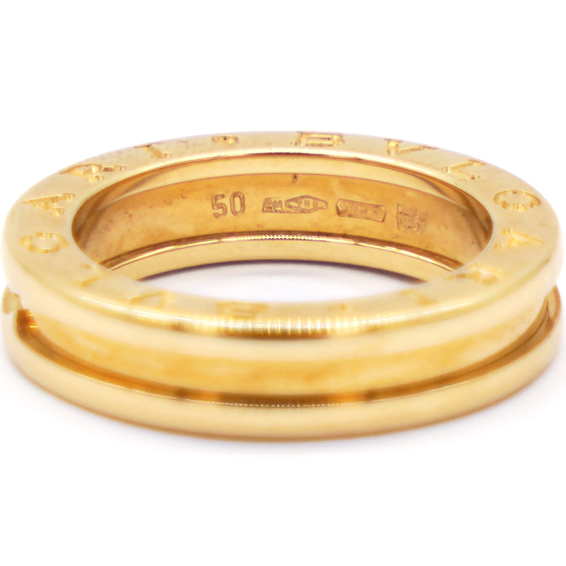 18K Yellow Gold Ceramic B.Zero1 One-Band Ring 50
