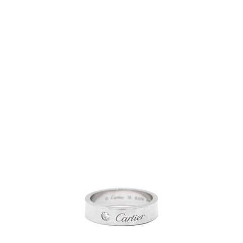 White Gold C De Cartier Wedding Ring 56