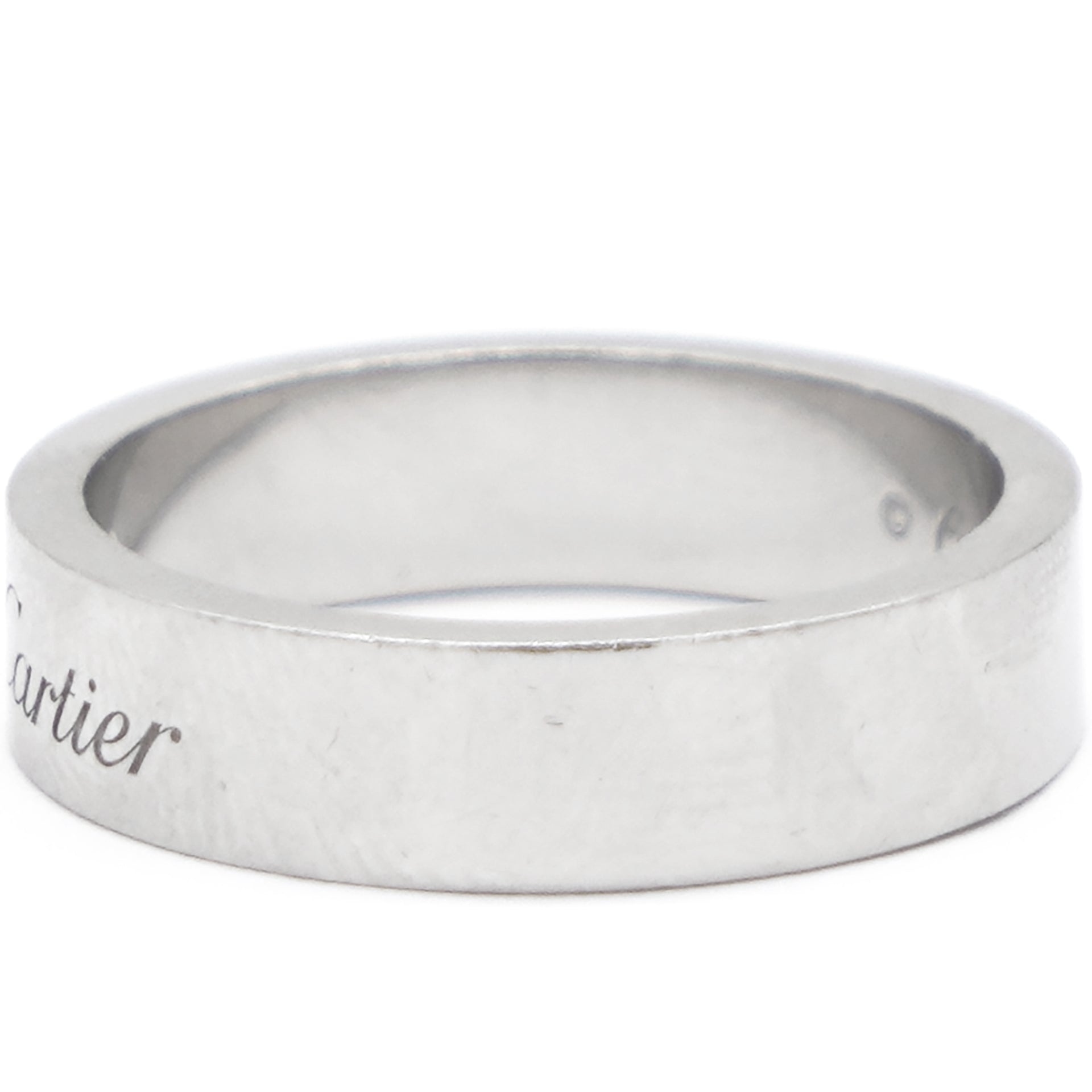 White Gold C De Cartier Wedding Ring 56