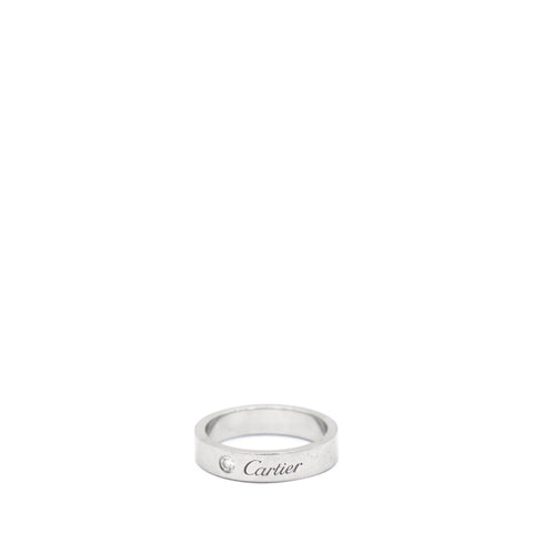 White Gold C De Cartier Wedding Ring 50