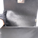 Celtic Medium Boy Flap Black Quilted Leather Bag
