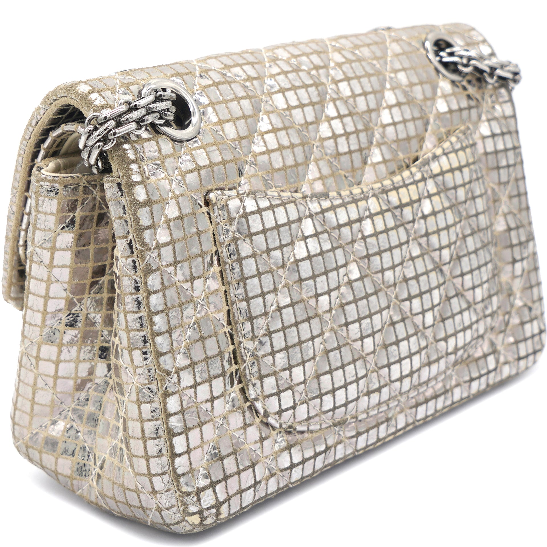 Chanel 2.55 Reissue Flap Bag Silver Aged Calfskin – STYLISHTOP