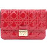 Red Quilted Patent Miss Dior Flap Bag