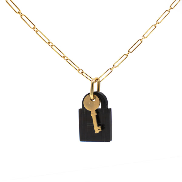 Silver Lock Necklace | Bentati Fashion