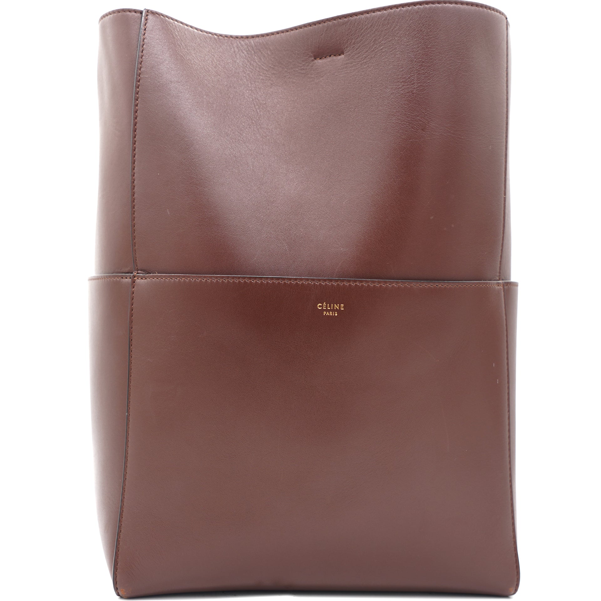 CELINE Sangle bucket small shoulder bag Color Taupe beige-brownish