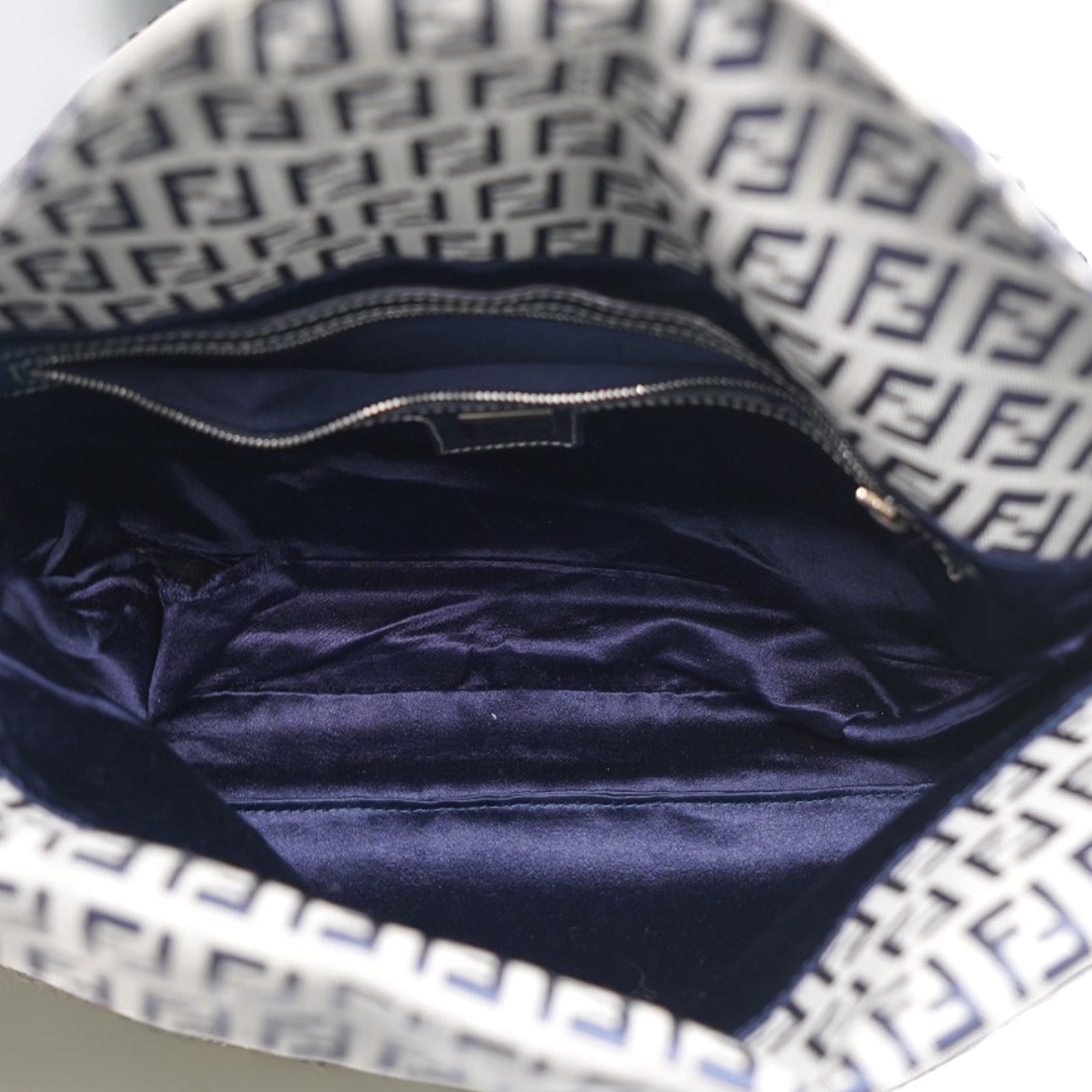 Blue Zucchino Double Flap Shoulder Bag