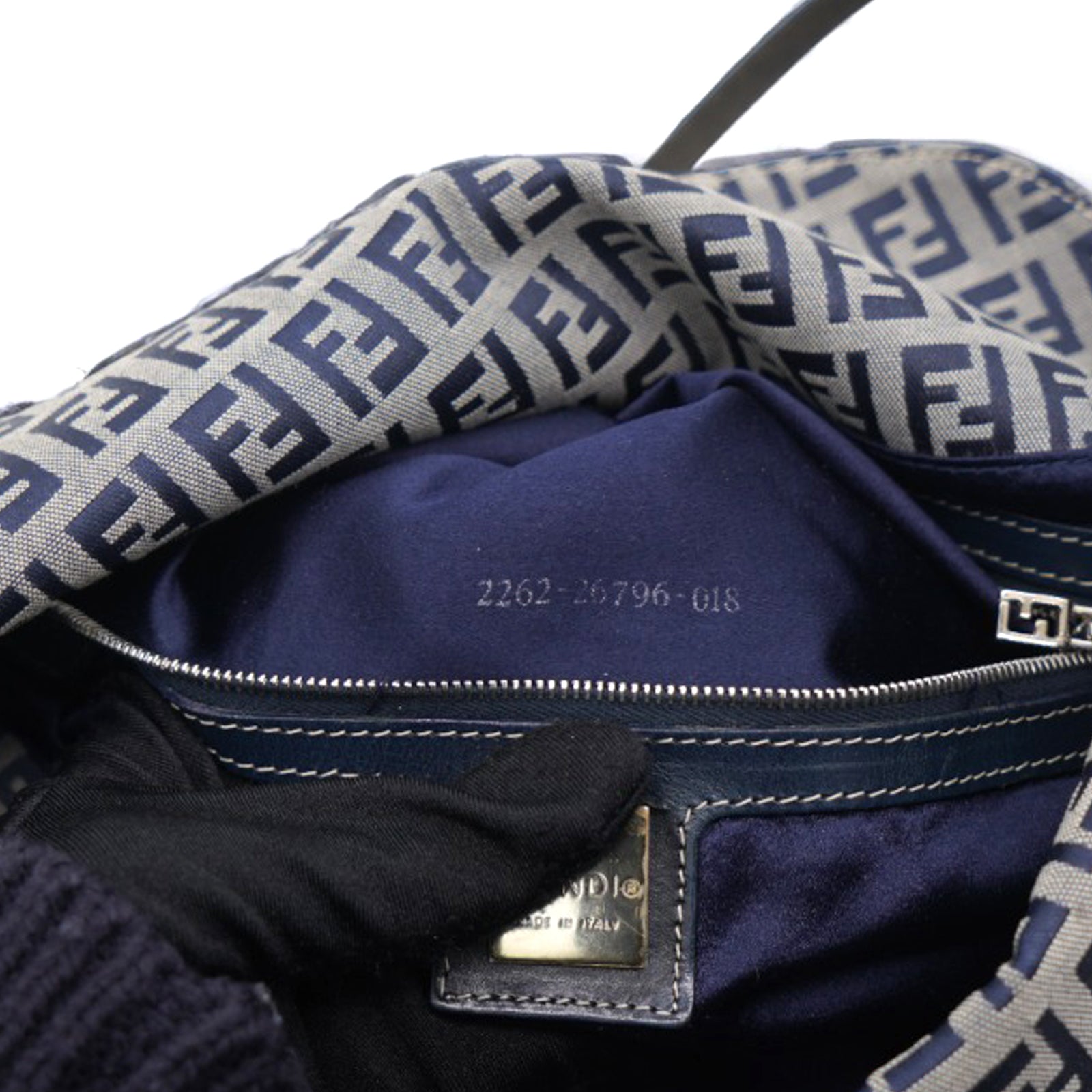 Blue Zucchino Double Flap Shoulder Bag