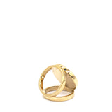 Horse Head Scarf Ring Red Gold Hardware
