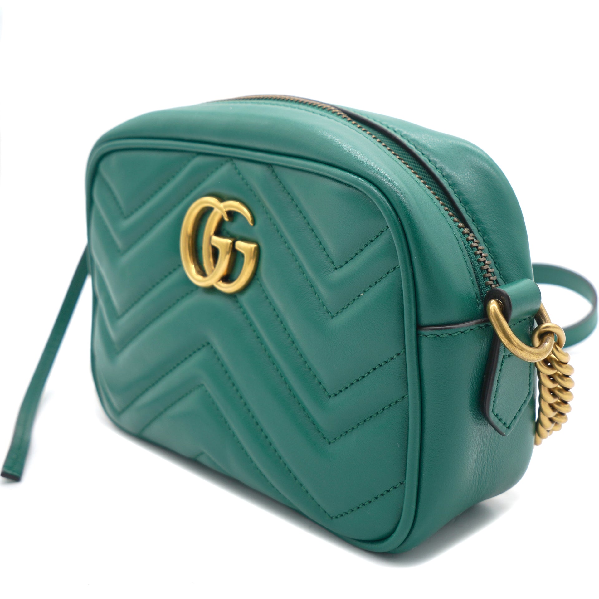 Gucci GG Marmont Matelassé Mini Camera Bag Green – STYLISHTOP