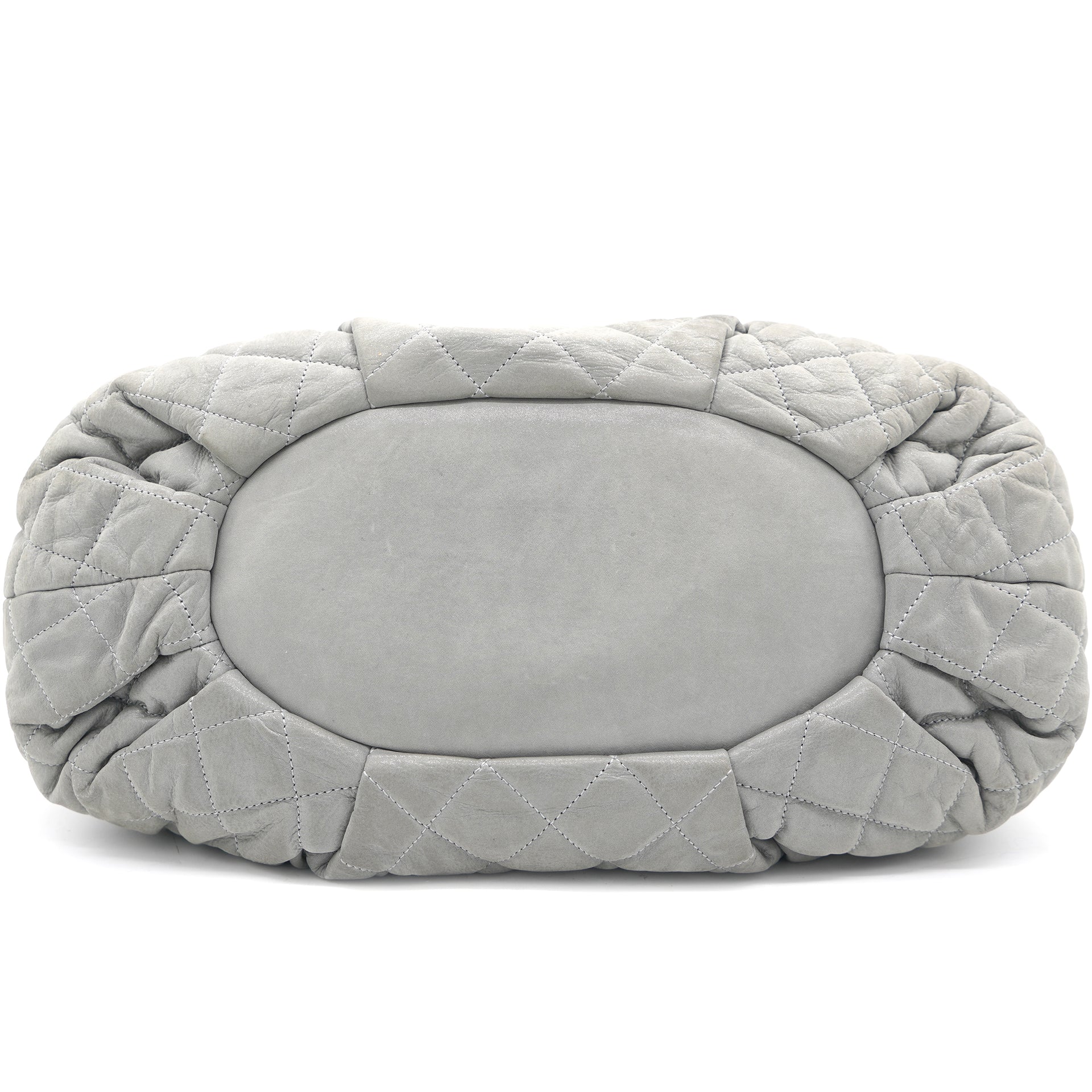 Grey Quilted Iridescent Calfskin Large In-The-Mix