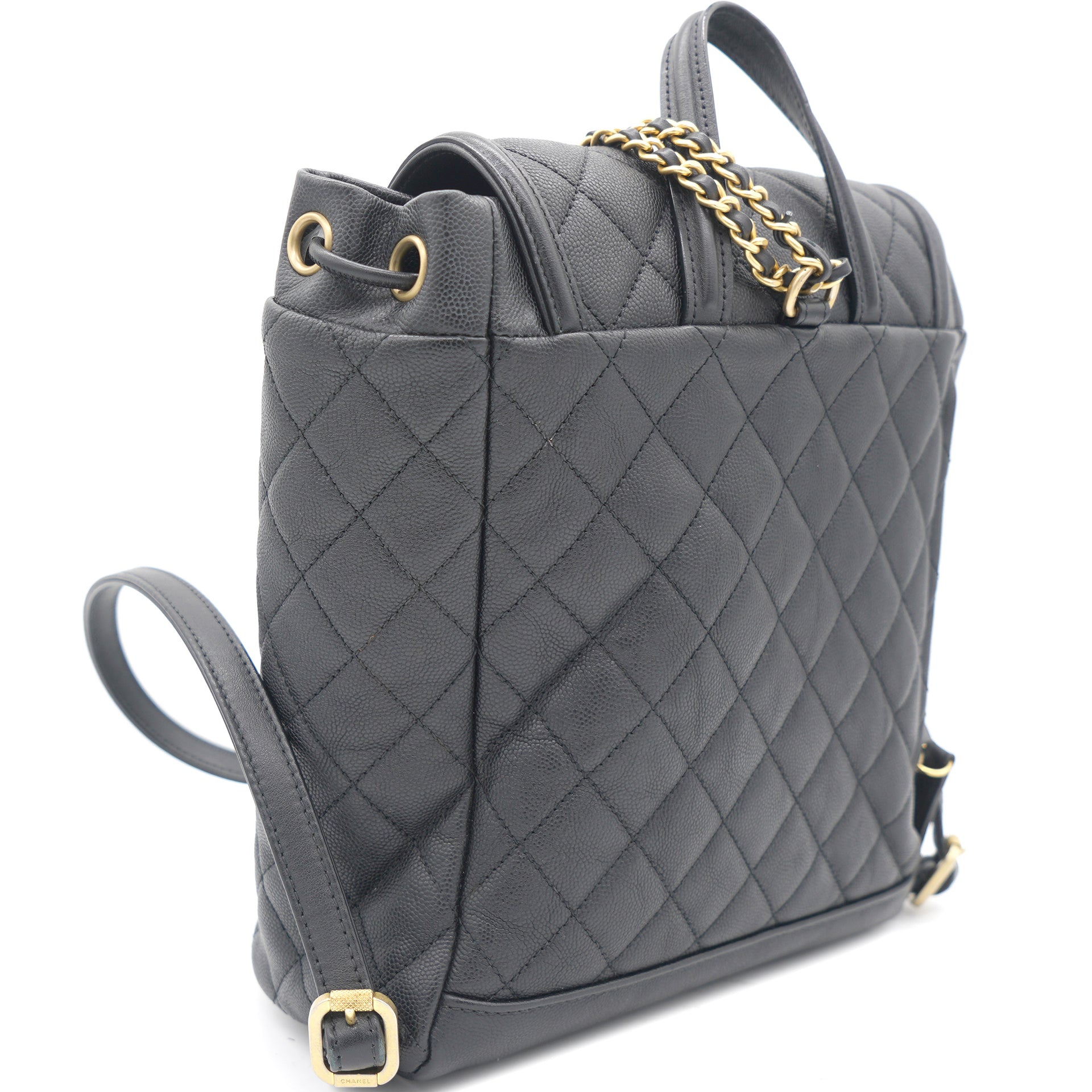Chanel Black Quilted Caviar Leather Filigree Backpack Bag – STYLISHTOP
