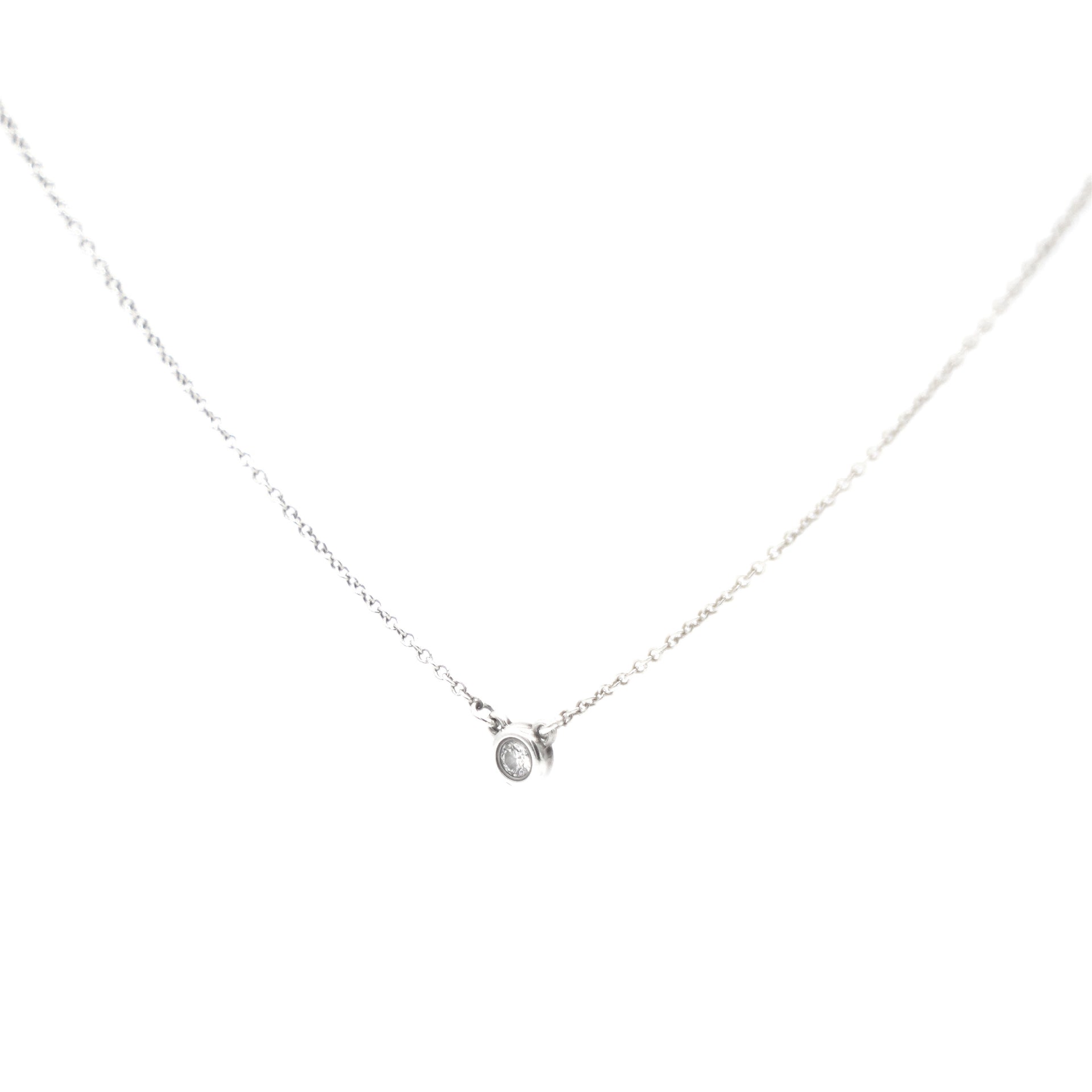 Diamonds by the Yard Single Diamond Pendant Necklace Sterling Silver