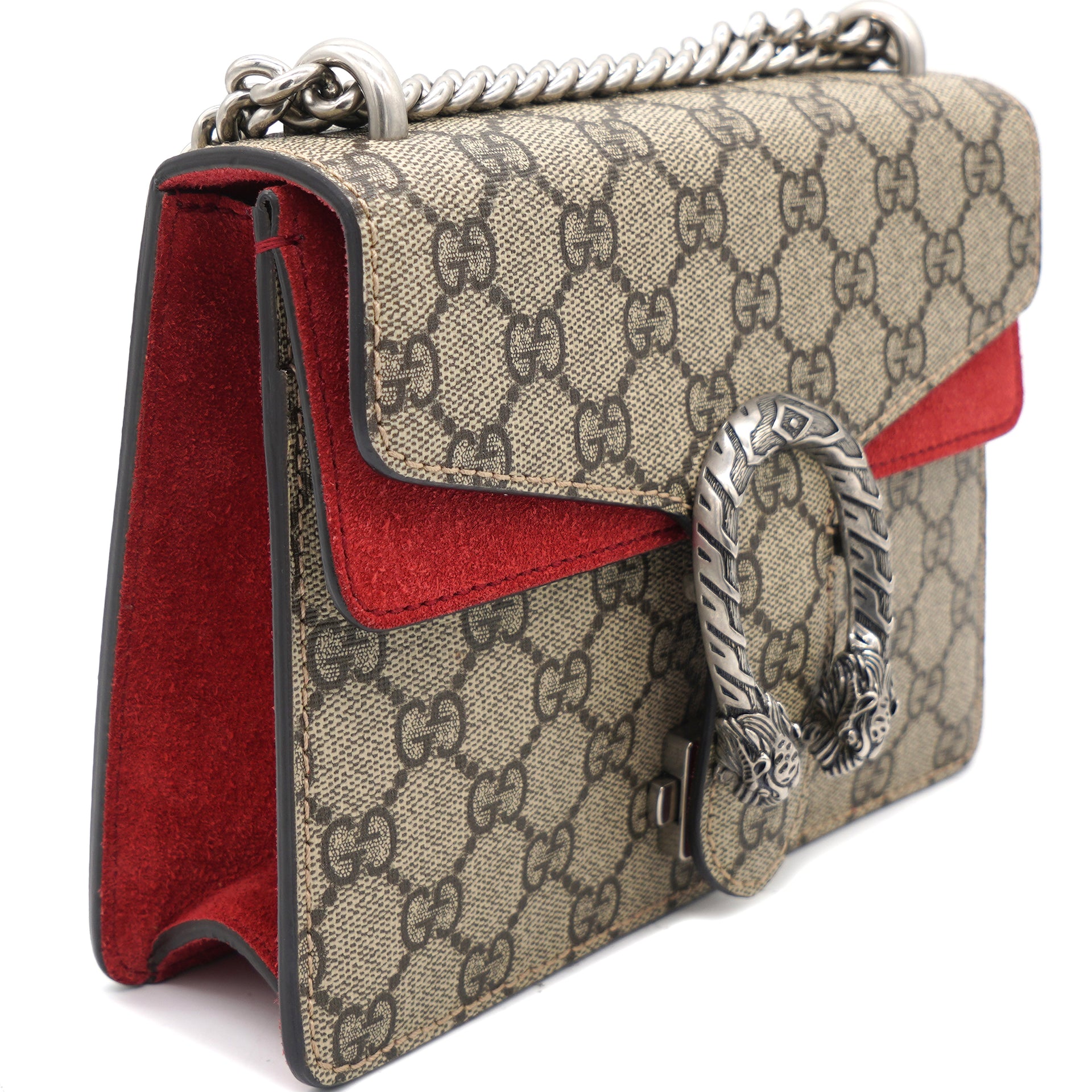 Gucci GG Supreme Monogram Mini Dionysus Shoulder Bag Red – STYLISHTOP