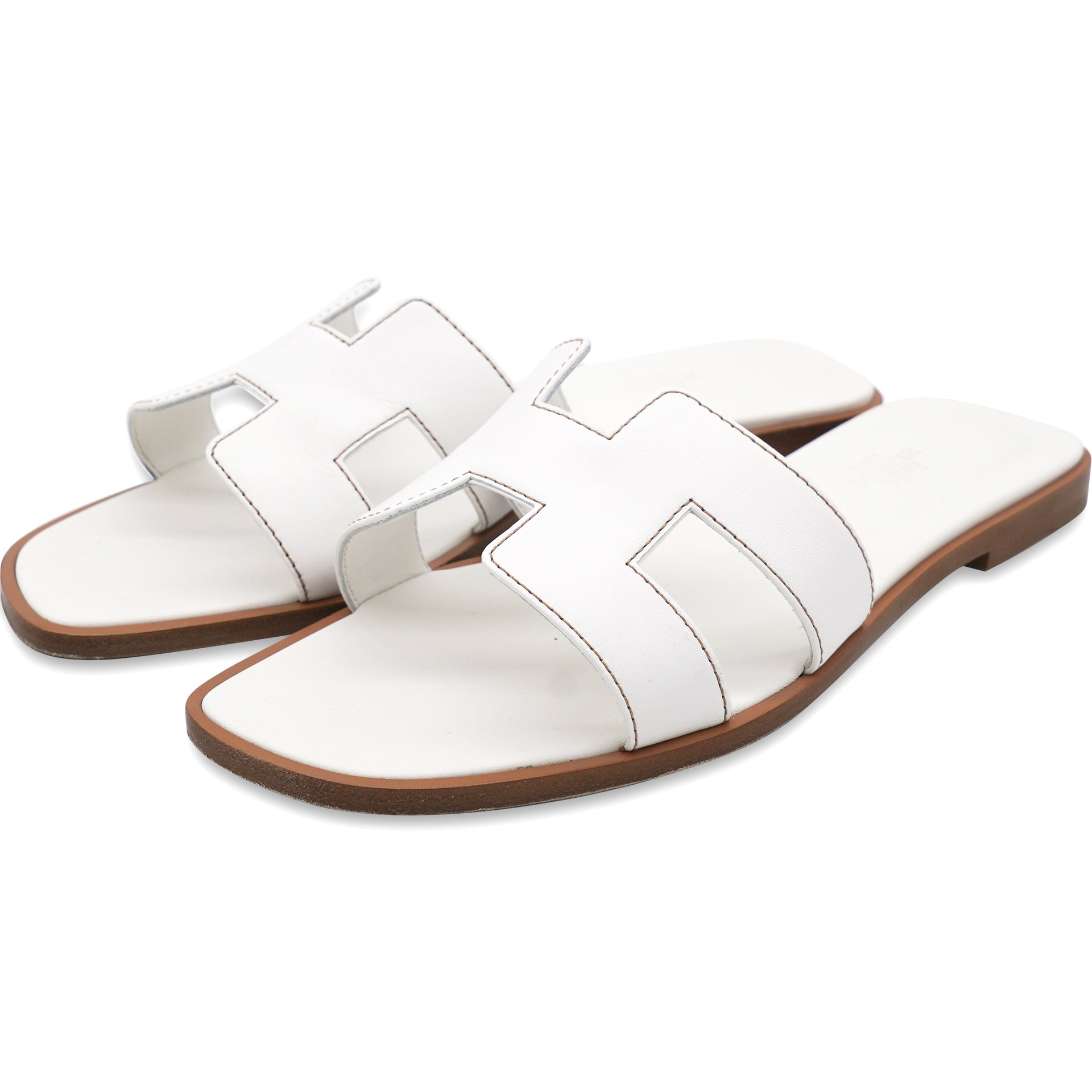 Calfskin Oran Sandals White 38