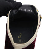 Burgundy Velvet Trim Walk'N'Dior Sneakers 36.5