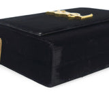 Velvet Monogram Small Kate Slide Chain Crossbody Box Bag Black
