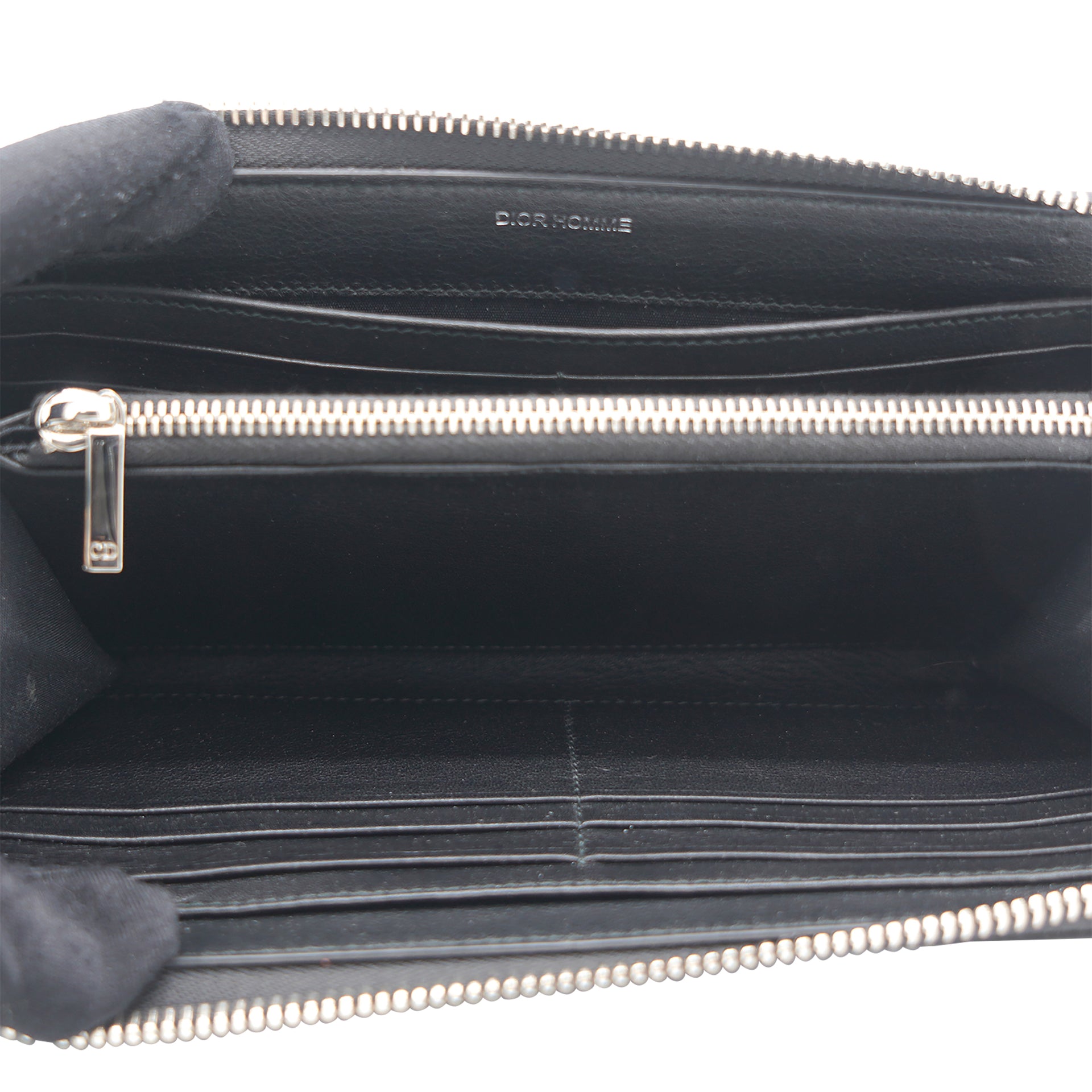 Black Leather Zippy Wallet