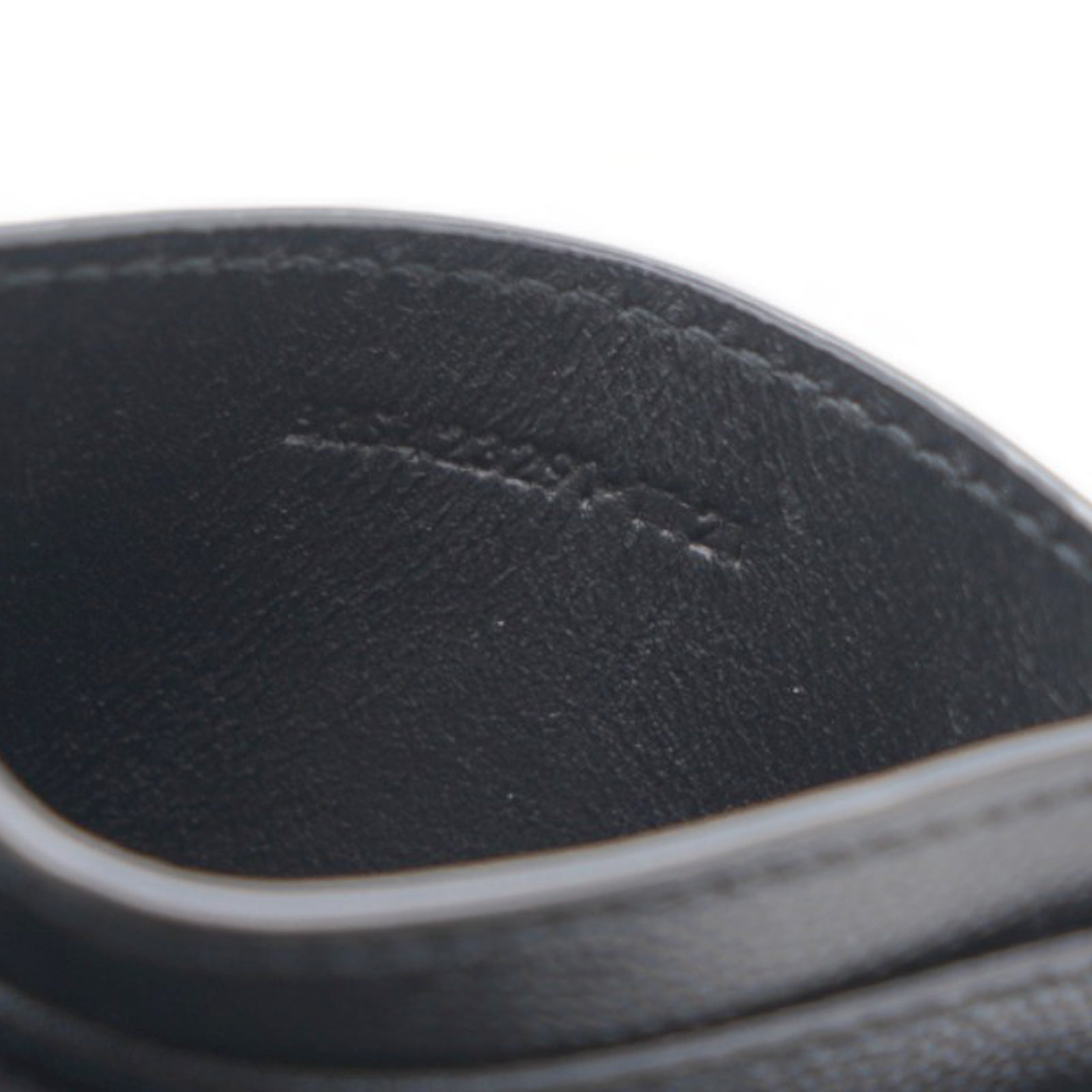 Cassandre Matelasse Card Case in Grain De Poudre Embossed Leather Black