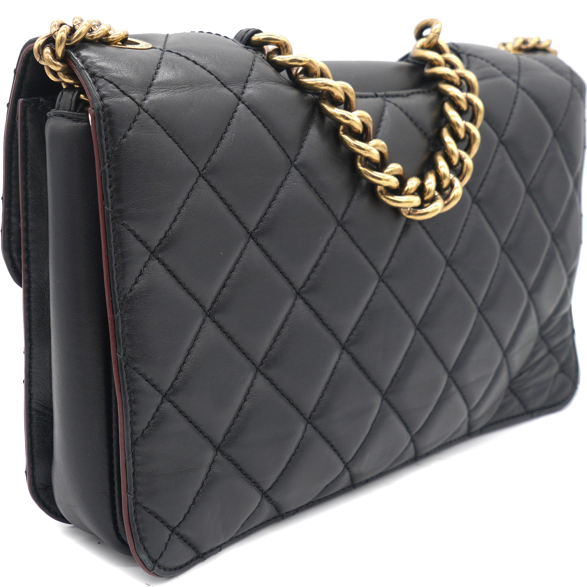 Chanel Leather Medium Perfect Edge Flap Bag Black – STYLISHTOP