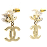 Triple CC Crystal Drop Earrings