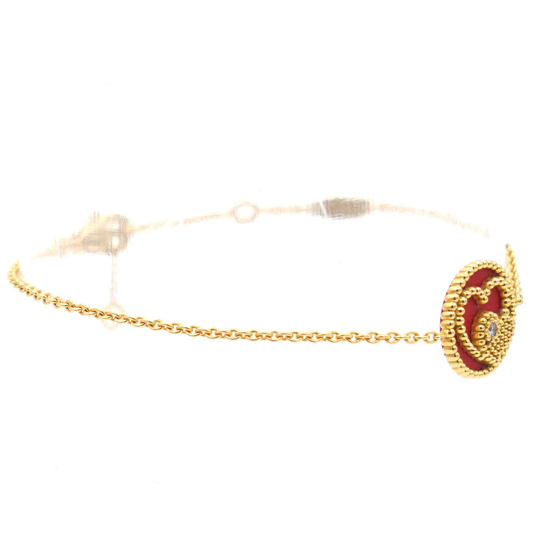 Limited Edition Heart Red Yellow Gold Bracelet