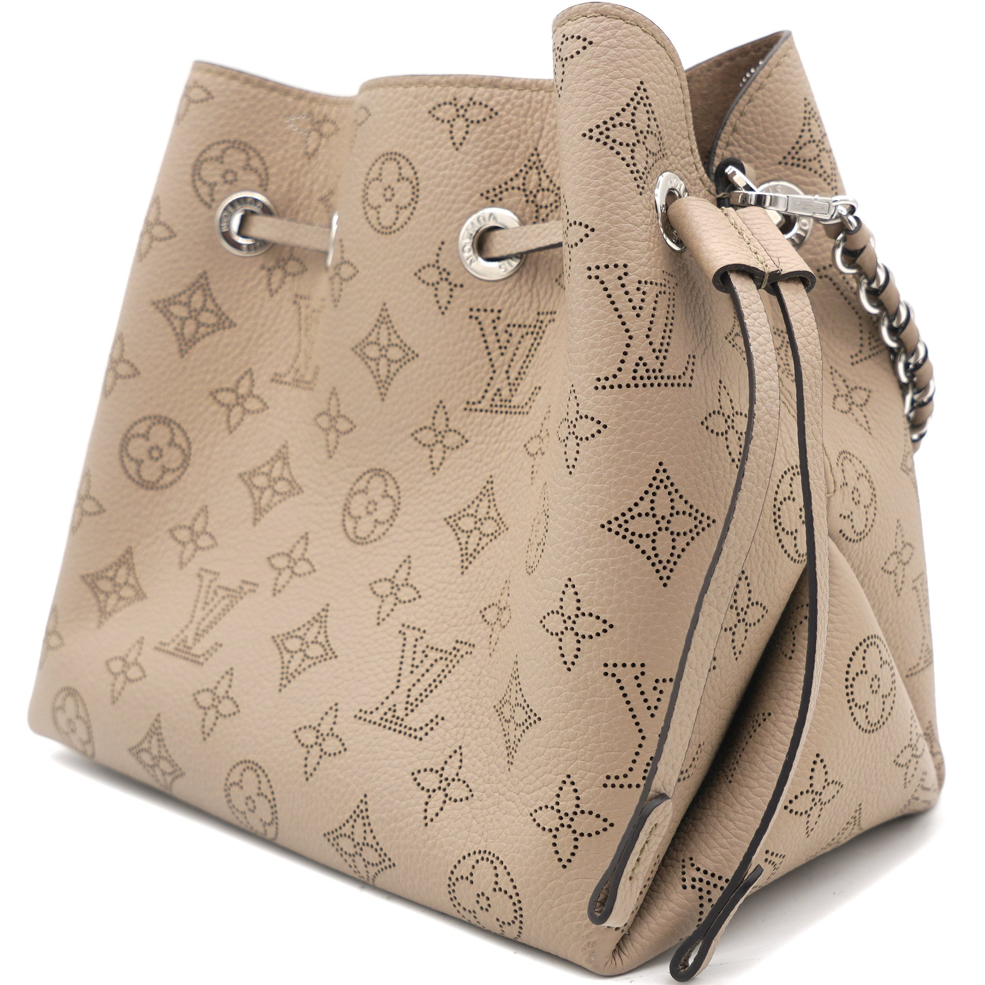 Louis Vuitton Bella Bucket Bag Magnolia in Perforated Calf Leather with  Silver-tone - US