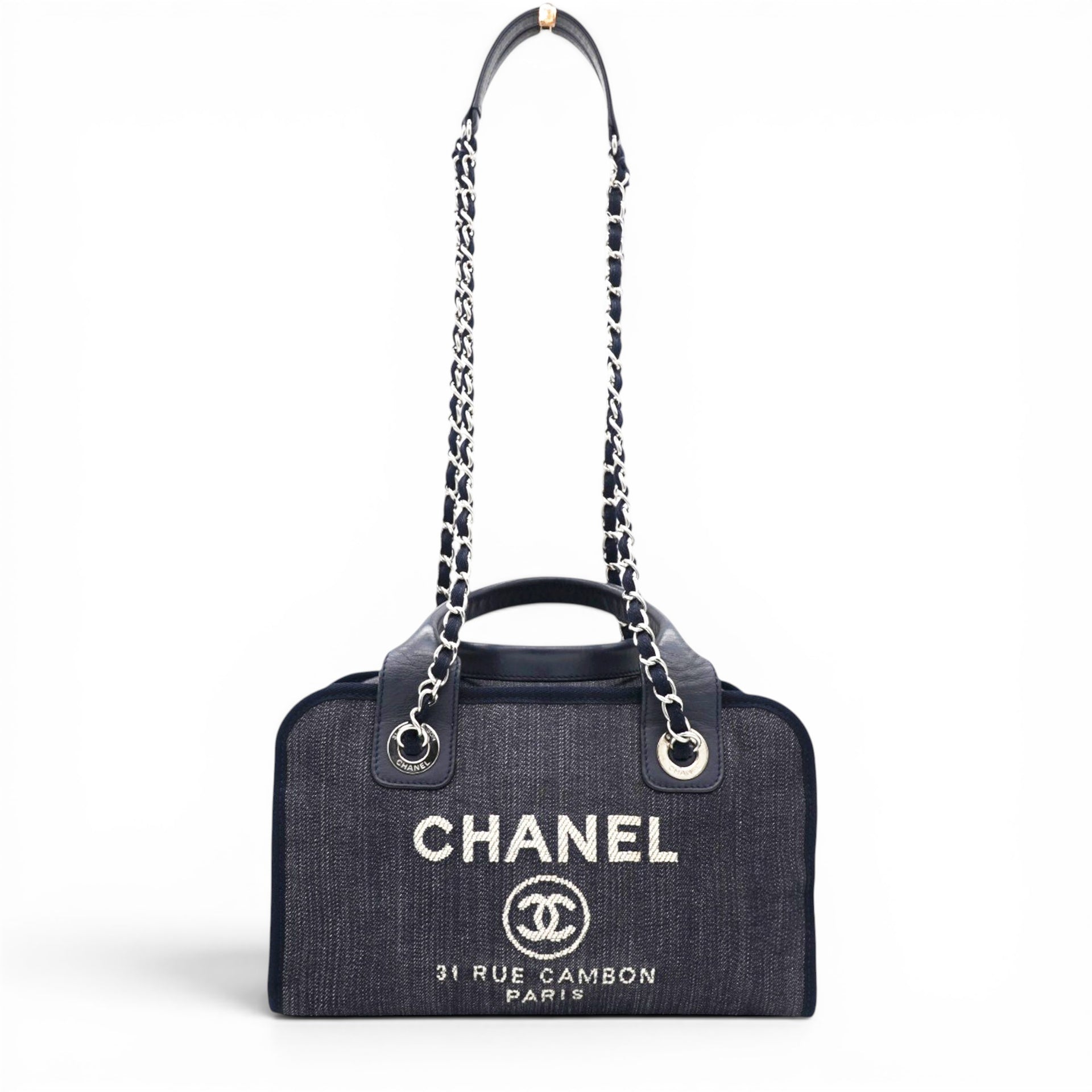 Denim Deauville Bowling Bag Navy