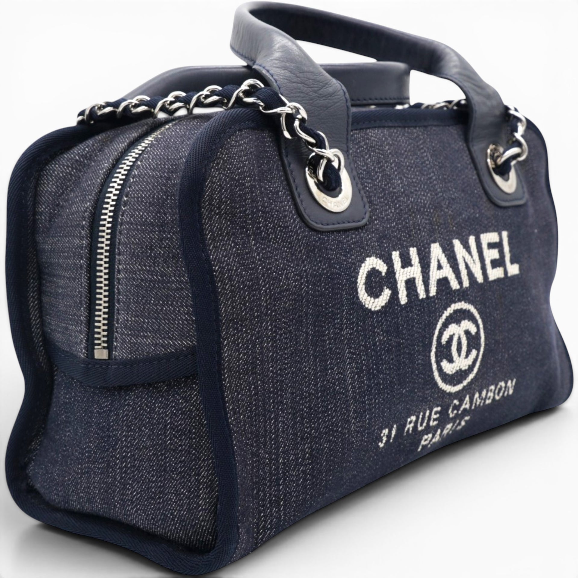 Denim Deauville Bowling Bag Navy