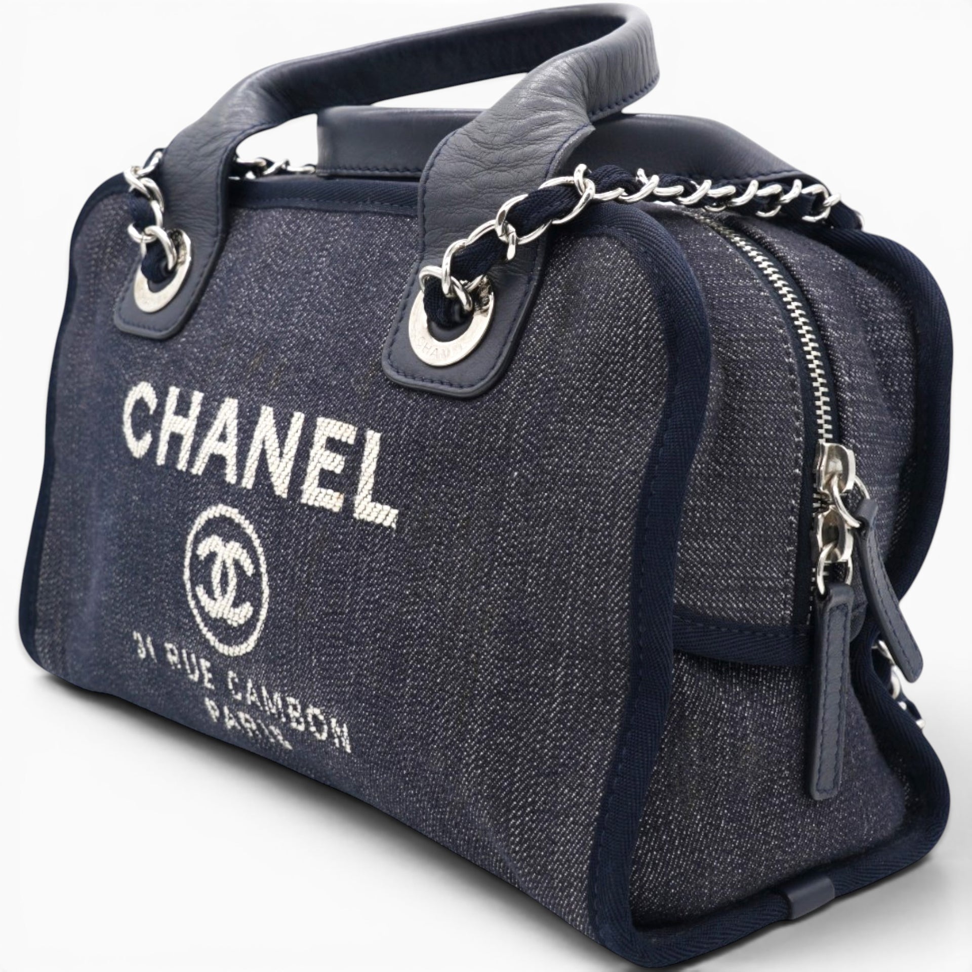 Denim Deauville Bowling Bag Navy