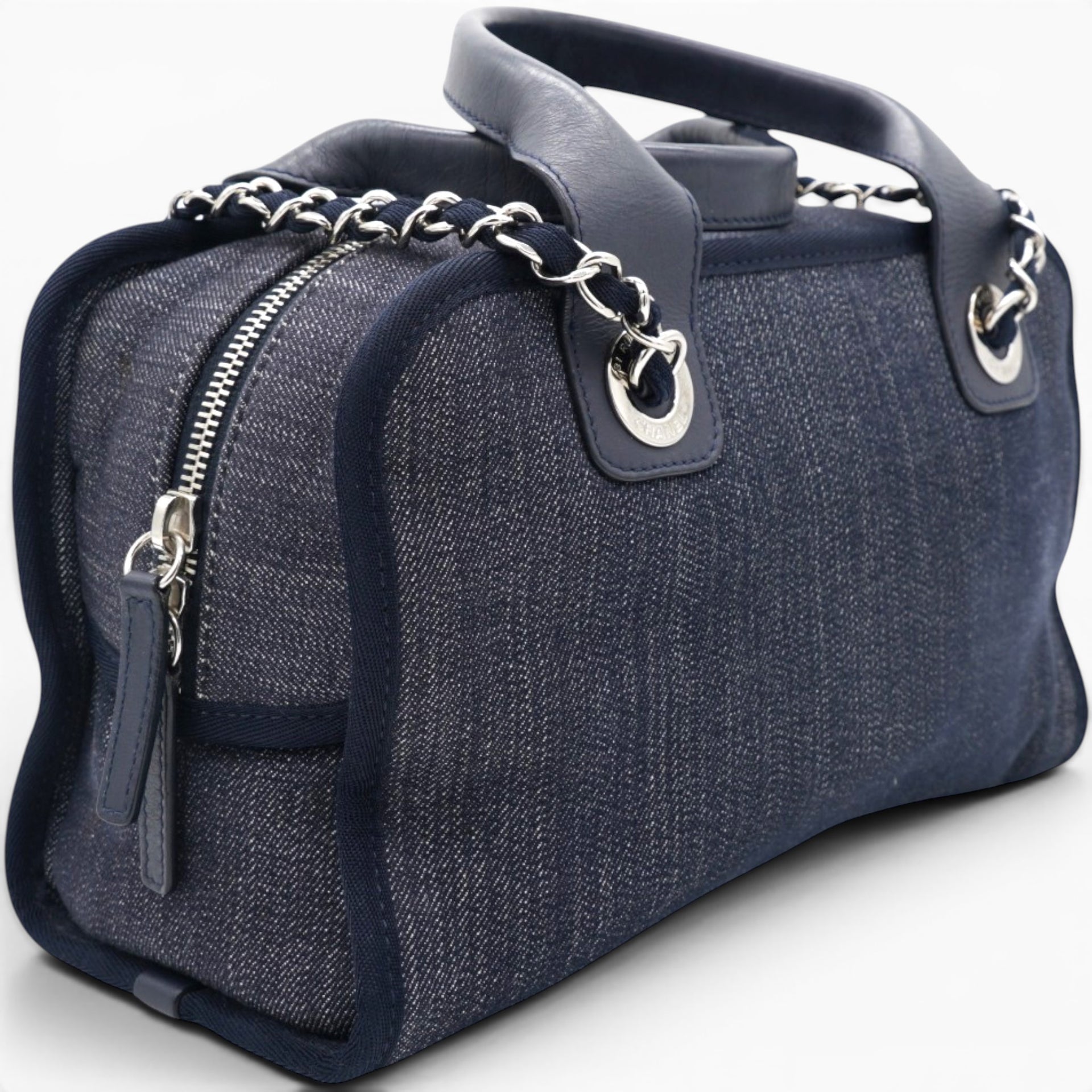 Denim Deauville Bowling Bag Navy
