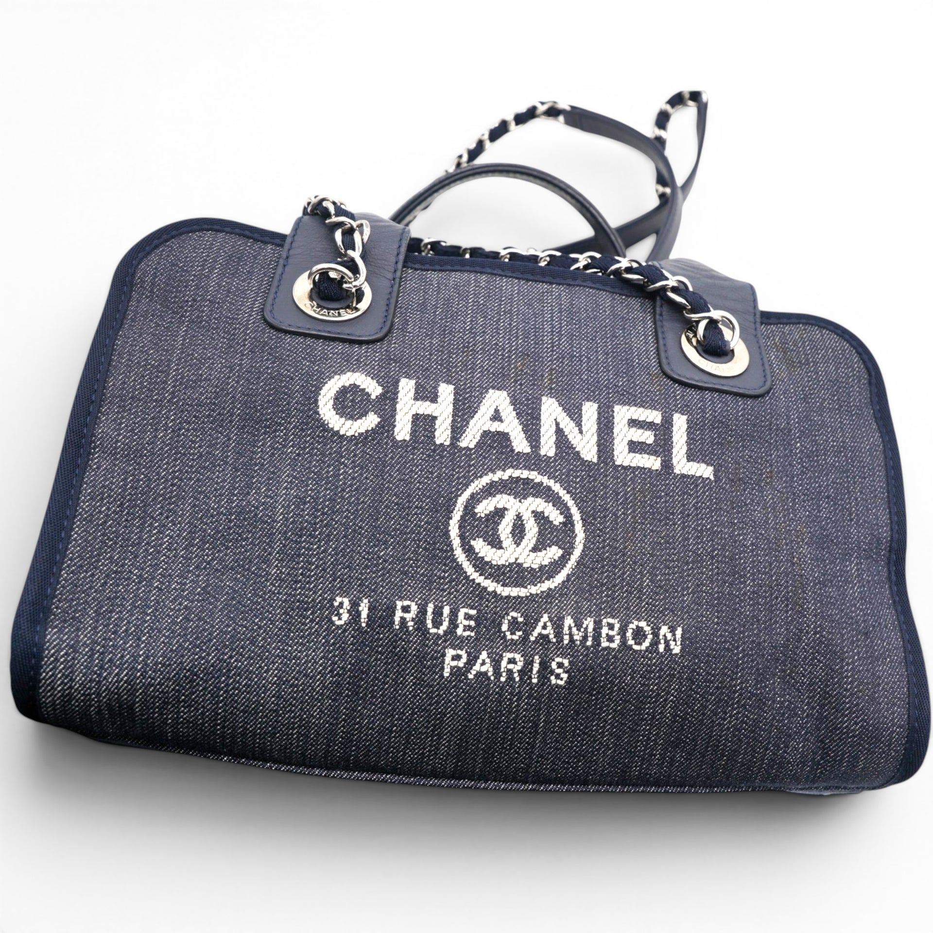 Denim Deauville Bowling Bag Navy